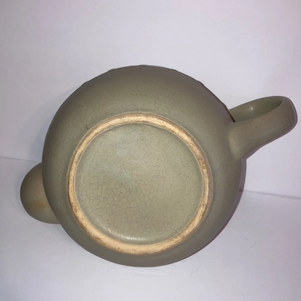Vintage Tan‎ Large-vine Stoneware Teapot